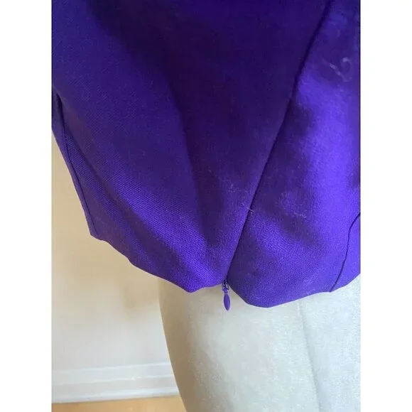 Zara BNWT womens square neck purple crop top sz Xlarge long sleeve - Picture 5 of 7